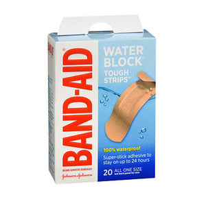 Band-Aid, Water Block Tough Strips Bandages 1 X 3 1/4 Inch, 20 Count