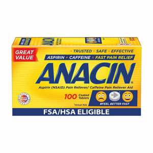 Anacin, Aspirin, 100 Count