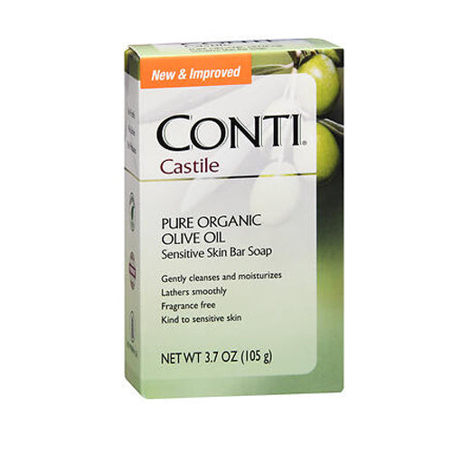 Conti Castile, Pure Organic Olive Oil Sensitive Skin Bar Soap, 3.7 Oz