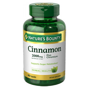 Nature's Bounty, Cinnamon Plus Chromium, 2000 mg, 60 caps
