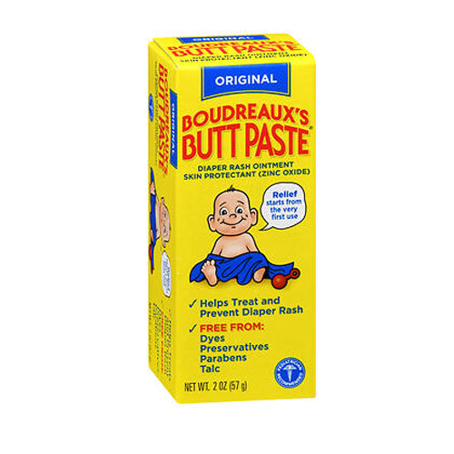 Boudreaux, Butt Paste Zinc Oxide 16% Diaper Rash Ointment Original, 2 Oz