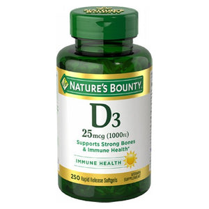 Nature's Bounty, D3 High Potency, 1000 IU, 250 Softgels