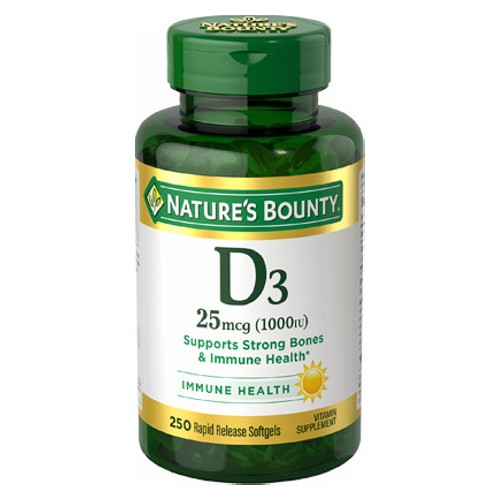 Nature's Bounty, D3 High Potency, 1000 IU, 250 Softgels