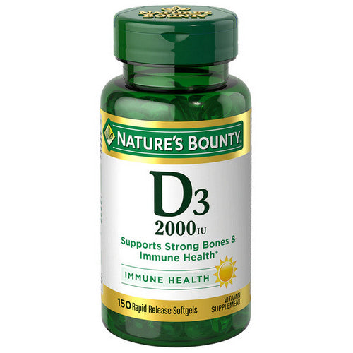 Nature's Bounty, Vitamin D3, 2000 IU, 150 Softgels