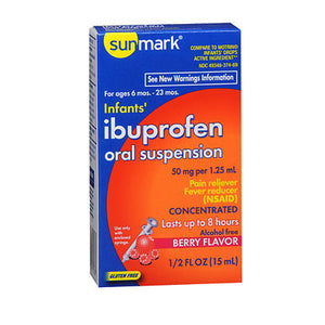Sunmark, Infants Ibuprofen Oral Suspension Drops Berry, 0.5 Oz
