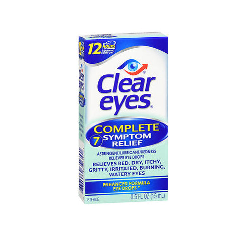 Clear Eyes, Complete 7 Symptom Relief Eye Drops, 0.5 oz