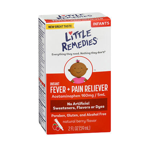 Little Remedies, Acetaminophen Infant Fever Plus Pain Reliever Natural Berry, 160 Mg, 2 Oz