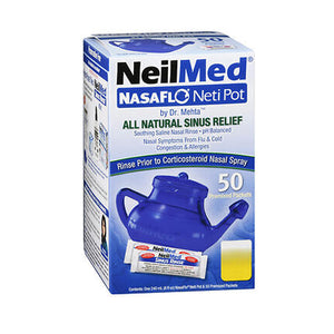 Neilmed, Nasaflo Unbreakable Neti Pot With Premixed Packets, 1 each