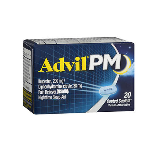 Advil, Pm Pain Reliever Nighttime Sleep-Aid, 20 Caps