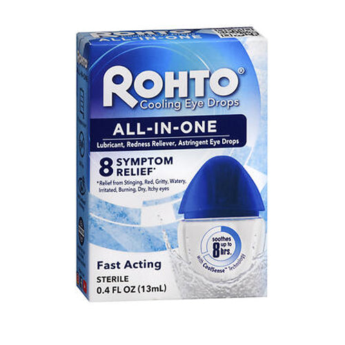 Rohto, Cooling Eye Drops All In One, 0.4 Oz