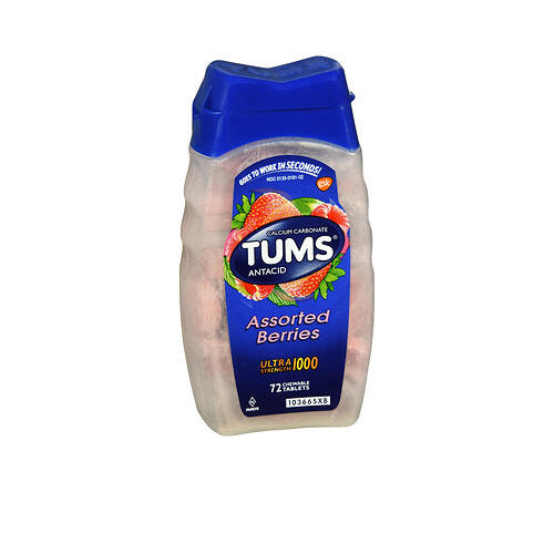 Tums, Ultra Strength Antacid Chewable Tablets Assorted Berries, 72 Tabs