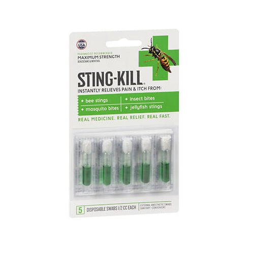 Sting-Kill, Pain And Itch Relief Disposable Swabs, 5 Count