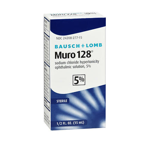 Bausch + Lomb, Muro 128 Sodium Chloride 5% Hypertonicity Ophthalmic Solution, 15 Ml
