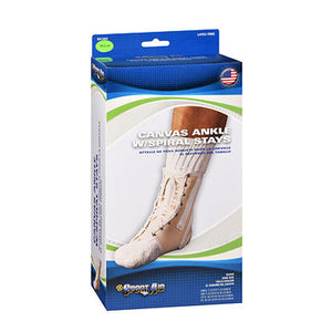 Sport Aid, Canvas Ankle With Spiral Stays Medium, 1 Each