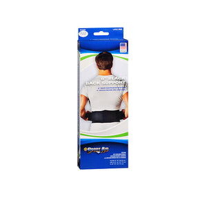 Sport Aid, Back Support 6 Inches Medium & Large Black, 1 Each