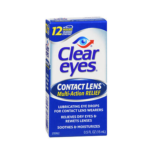Clear Eyes, Complete For Contact Lens Relief Lubricant Eye Drops, 0.5 oz