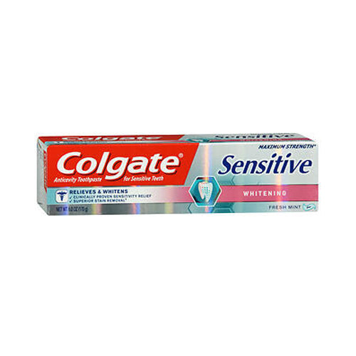 Colgate, Sensitive Whitening Maximum Strength Toothpaste Fresh Mint, 6 Oz