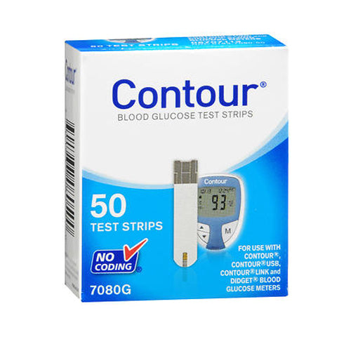 Contour, Blood Glucose Test Strips, Box Of 50