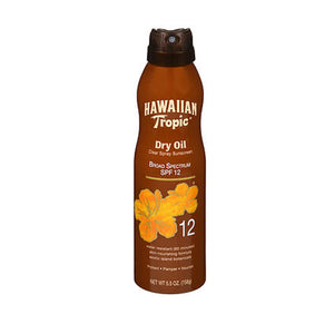 Hawaiian Tropic, Dry Oil Clear Spray Sunscreen Spf 12, 6 oz