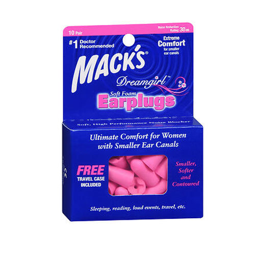Mack's, Dreamgirl Soft Foam Earplugs, 10 pairs