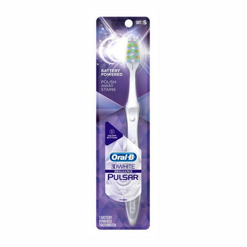 Oral-B, 3D White Toothbrush Pulsar Soft Battery Powered, 1 Each