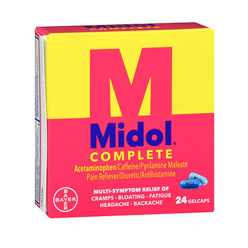 Midol, Maximum Strength Gelcaps Menstrual, 24 Count