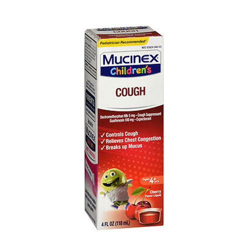 Mucinex, Children'S Cough Liquid Cherry, 4 Oz