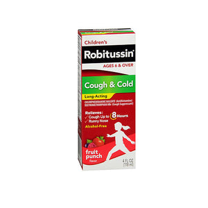 Robitussin, Children'S Cough And Cold Long-Acting Liquid Fruit Punch, 4 Oz
