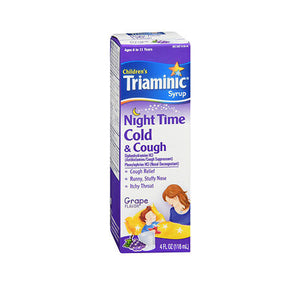 Triaminic, Childrens Night Time Cold Cough Syrup Grape, 4 Oz