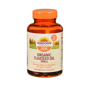 Sundown Naturals, Organic Flaxseed Oil, 1000 mg, 100 Softgels