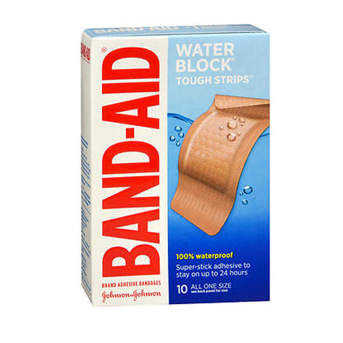 Band-Aid, Water Block Tough Strips Adhesive Bandages, 10 Count