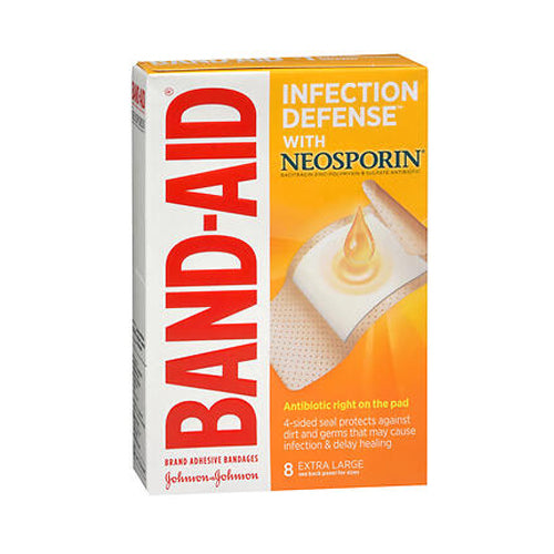Band-Aid, Infection Defense With Neosporin Adhesive Bandages Extra Large 1 3/4 X 4 Inch, 8 each
