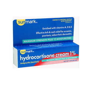 Sunmark, Hydrocortisone Cream 1% Plus Moisturizer Maximum Strength, 1 Oz