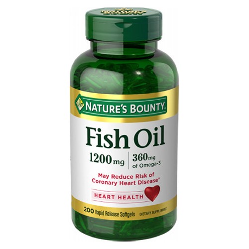 Nature's Bounty, Fish Oil, 1200 Mg, 200 Softgels
