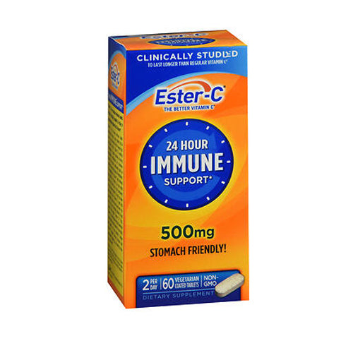 Ester-C, 24 Hour Immune Support Vegetarian Coated, 500 Mg, 60 Tabs