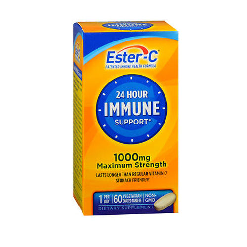 Ester-C, Maximum Strength 24 Hour Immune Support Vegetarian Coated, 1000 mg, 60 tabs