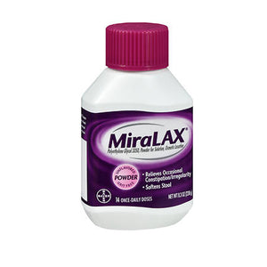 Miralax, Polyethylene Glycol 3350 Osmotic Laxative Powder Unflavored, 8.3 oz