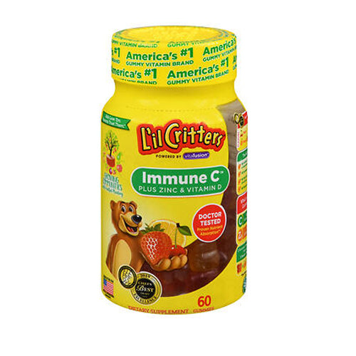 Lil Critters, Kids Immune C Plus Zinc And Vitamin D Fruit, 60 Gummies