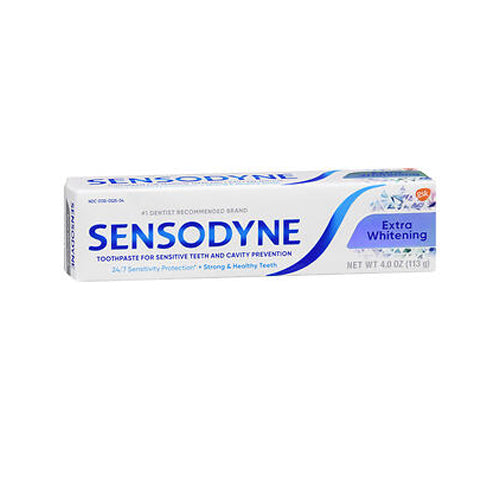 Sensodyne, Extra Whitening Toothpaste For Sensitive Teeth And Cavity Prevention, 4 Oz