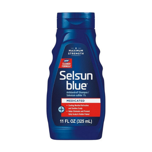 Selsun Blue, Antidandruff Shampoo Medicated Maximum Strength, 11 Oz