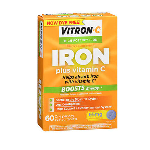 Vitron-C, Iron With Vitamin C Immune Support, 60 Count