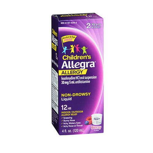 Allegra, Children'S 12 Hour Allergy Relief Liquid Berry Flavor, 4 Oz