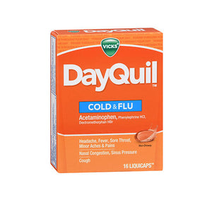 Vicks, Dayquil Cold And Flu Liquicaps, 16 Count