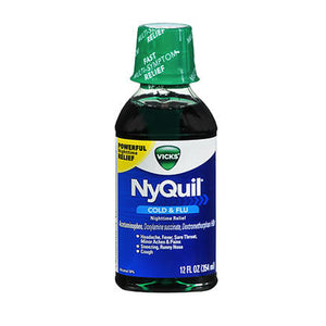 Vicks, Nyquil Cold And Flu Liquid, 12 Oz