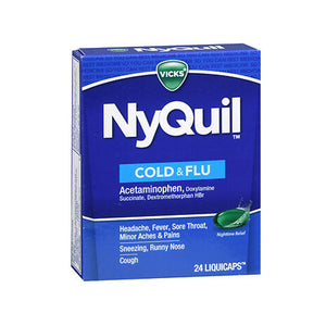 Vicks, Nyquil Cold And Flu Liquicaps, 24 Count
