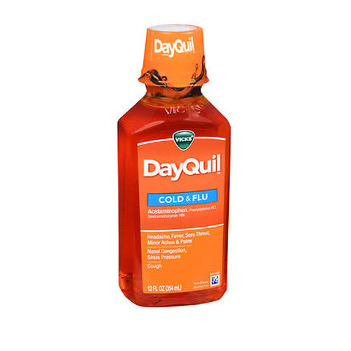 Vicks, Dayquil Cold And Flu Liquid, 12 oz
