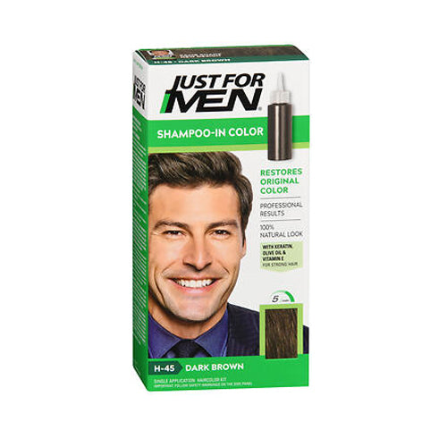 Just For Men, Shampoo In Color H-45 Dark Brown, 1 Count