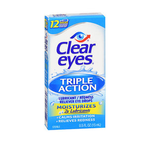 Clear Eyes, Complete For Triple Relief Eye Drops, 0.5 oz