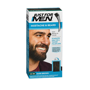 Just For Men, Mustache And Beard Haircolor M-45 Dark Brown, 1 Each