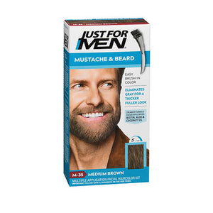 Just For Men, Mustache And Beard Haircolor M-35 Medium Brown, 1 Each